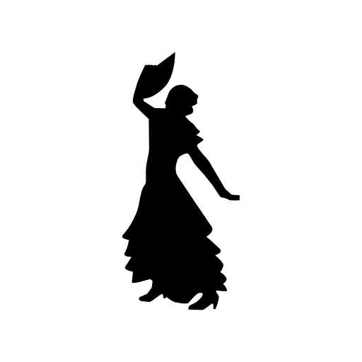 Flamenco female woman silhouette dancing
