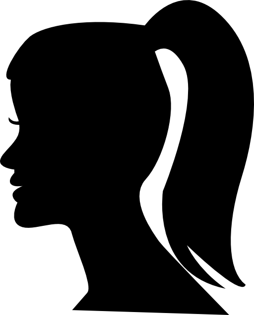Female head with ponytail