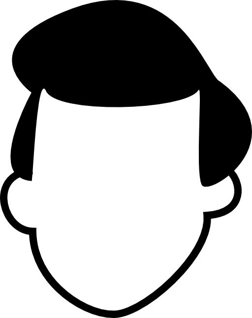 Male head with hair