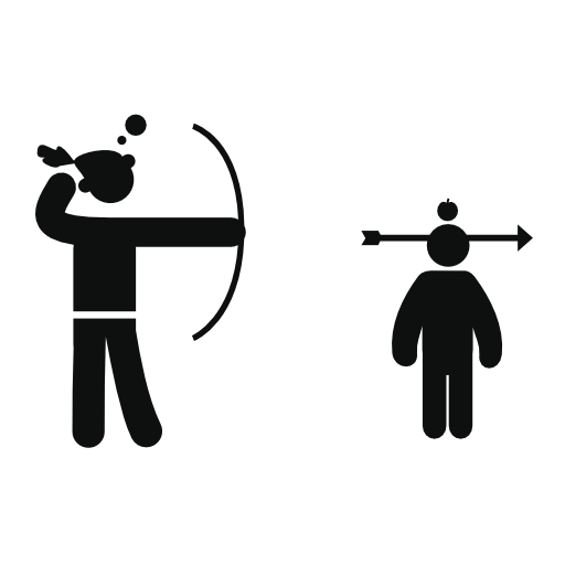 Person practicing archery