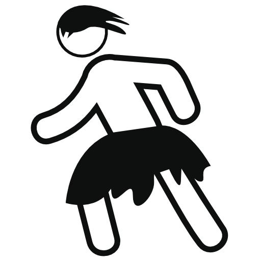 Indian man walking in a skirt
