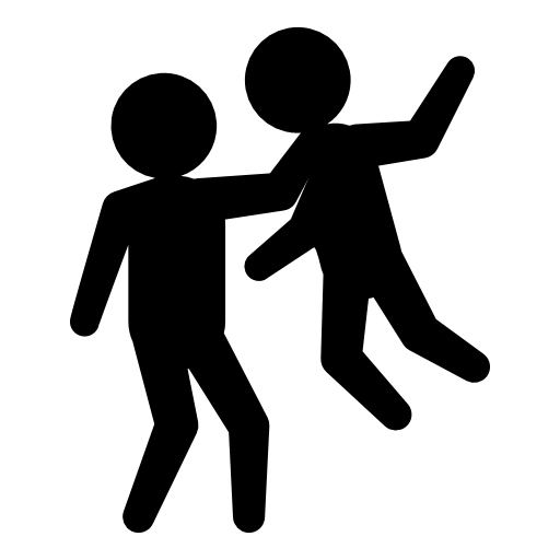 Criminal fighting with a child