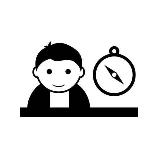 Male on news table with clock