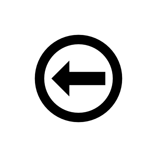 Left arrow inside a circle