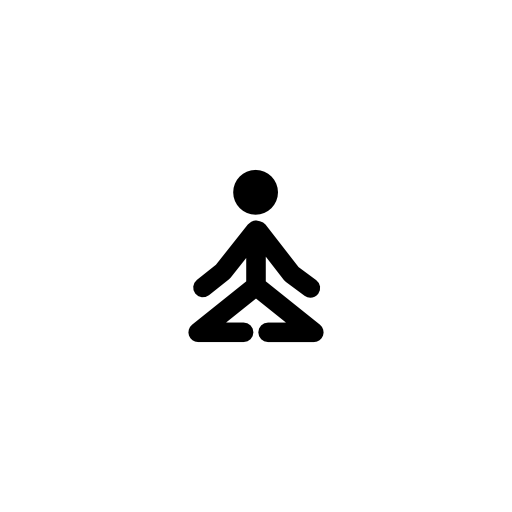 Stick man in yoga position