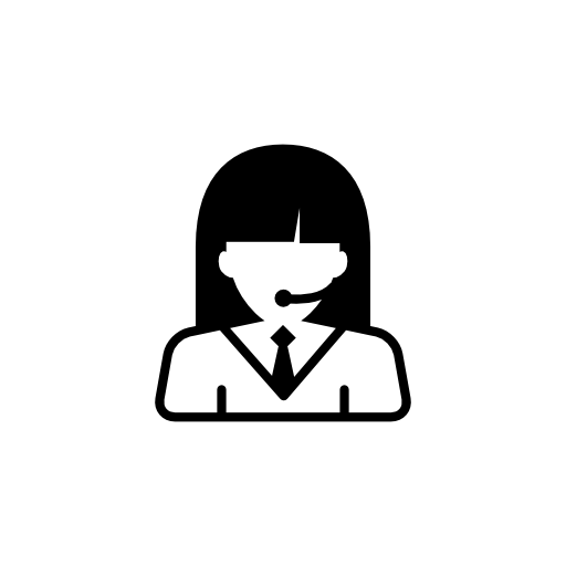 Girl with headset working for a call center