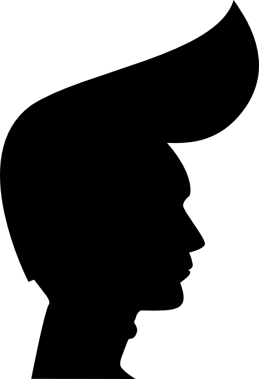 Punk male silhouette