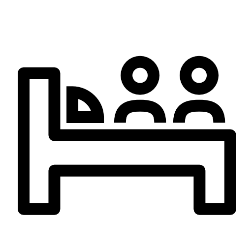 Bed for two persons