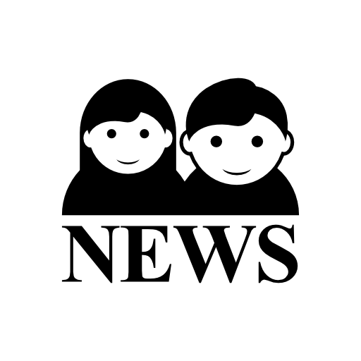 Male and female news reporter