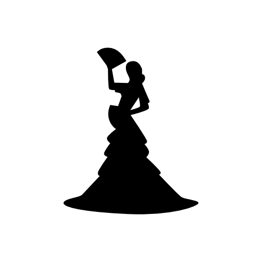 Flamenco female dancer silhouette