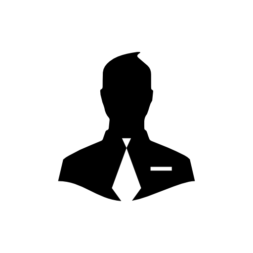 Male close up silhouette with tie