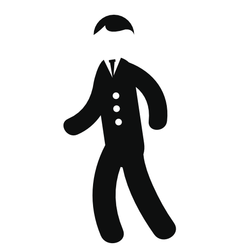Elegant man walking