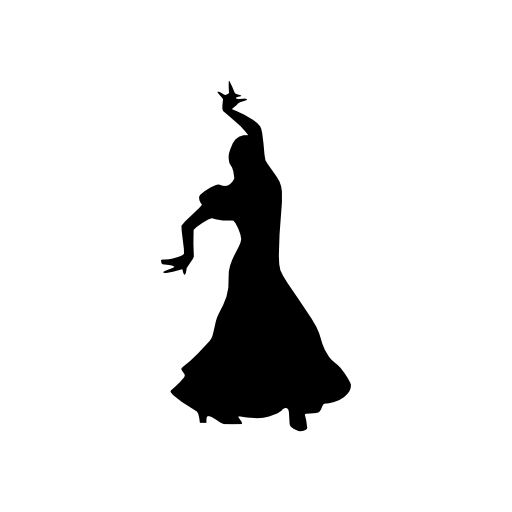 Woman silhouette dancing flamenco