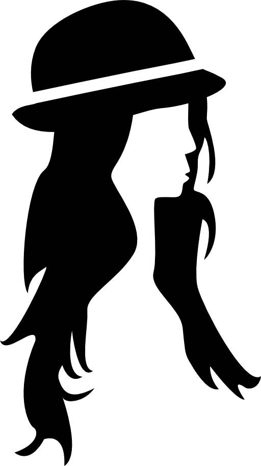 Female hair with hat
