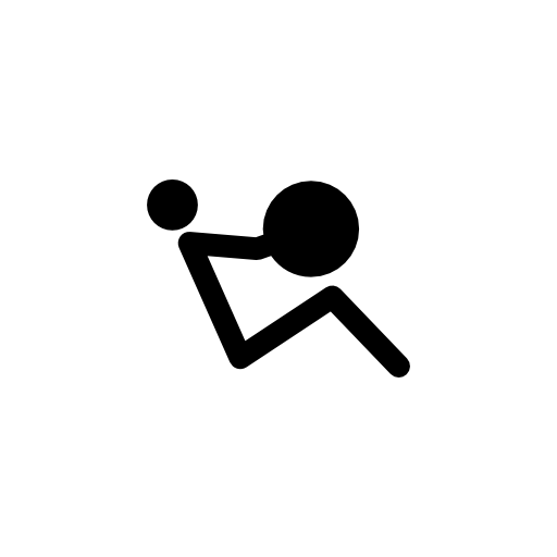 Stick man side view weightlifting