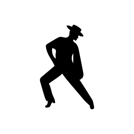 Flamenco male dancer silhouettes