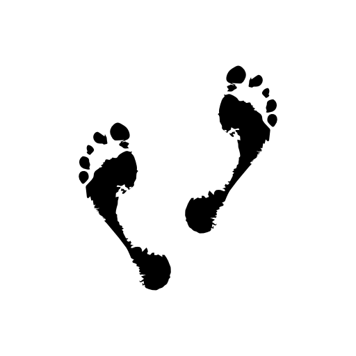 Fading human footprints