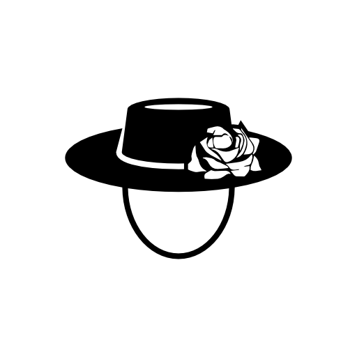 Flamenco hat on a head