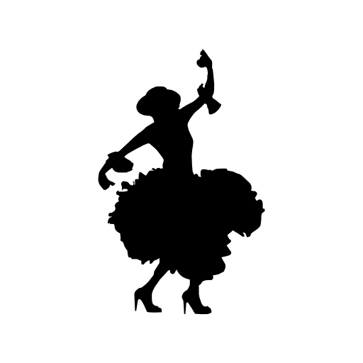 Female flamenco silhouette
