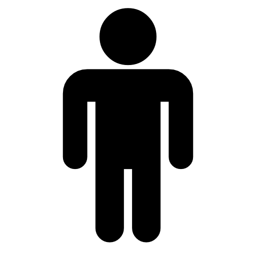 Man standing black silhouette