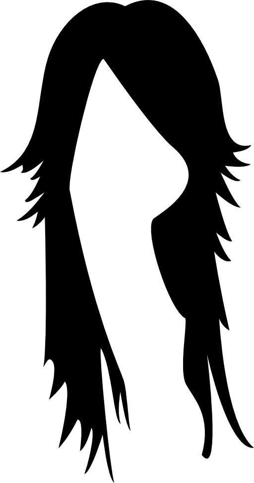 Long dark female juvenile wig