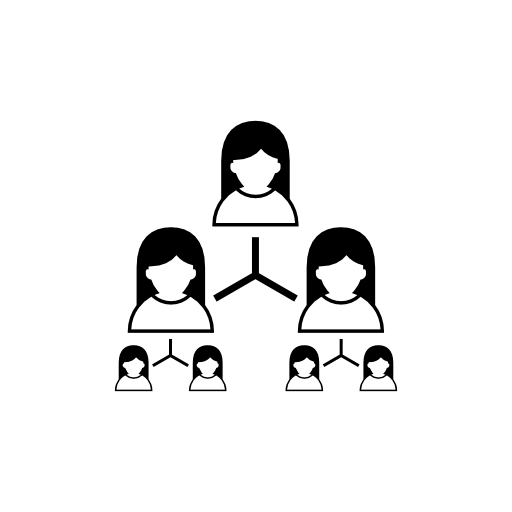 Female users hierarchical graphic