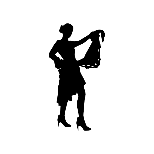Flamenco woman dancer silhouette