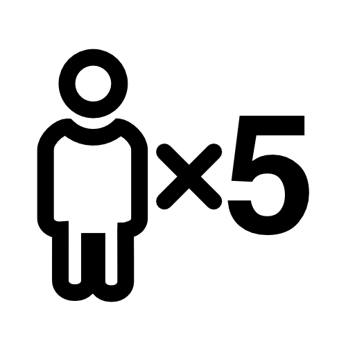 5 persons symbol