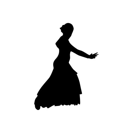 Woman silhouette with dress