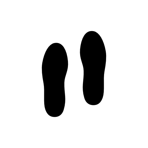 Footprint of shoes silhouette