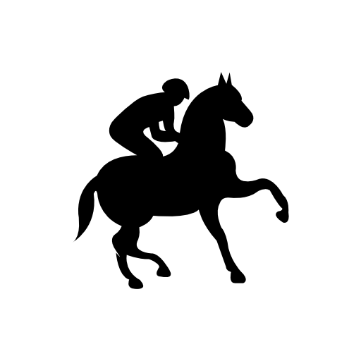 Horse turning with jockey
