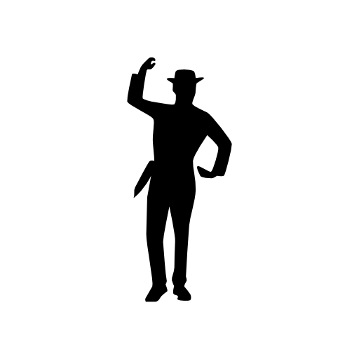 Standing man silhouette