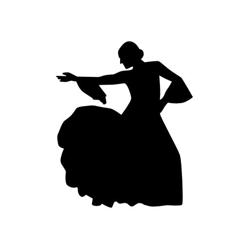 Dancing woman silhouette