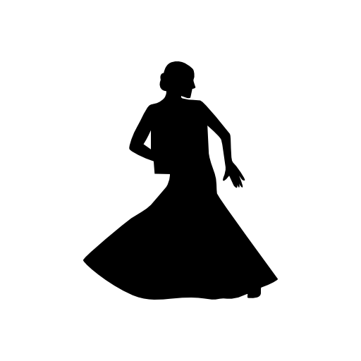 Flamenco female dancer shape