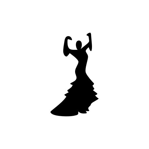 Flamenco female dancer silhouette