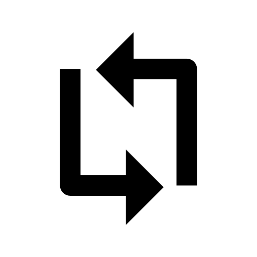 Retweet arrows couple symbol square variant