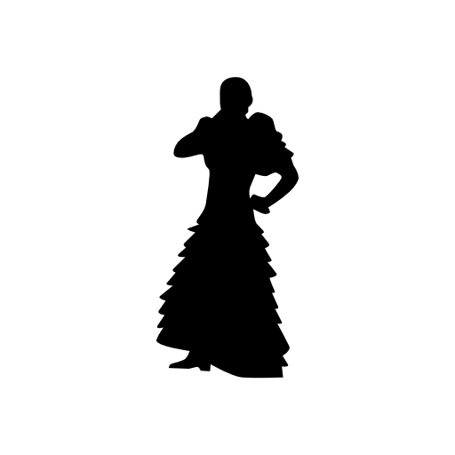 Flamenco female woman with long dress
