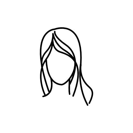 Female with long wavy hair outline