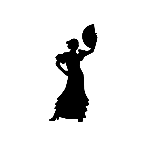 Flamenco woman female silhouette dancing