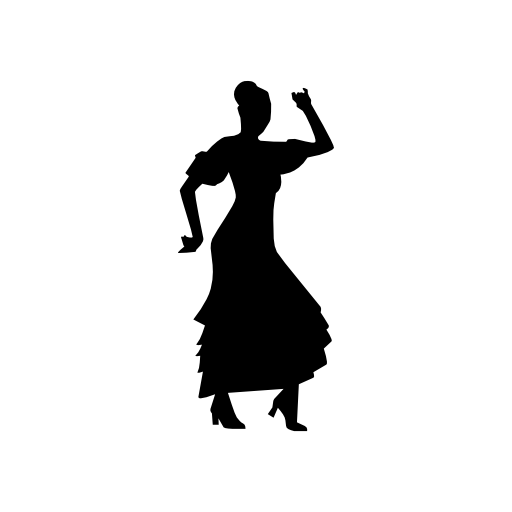 Flamenco dancer woman silhouette