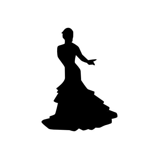 Flamenco female dancer pose