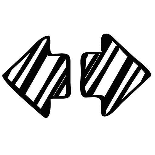 Sketched arrows couple pointing to right and left opposite directions