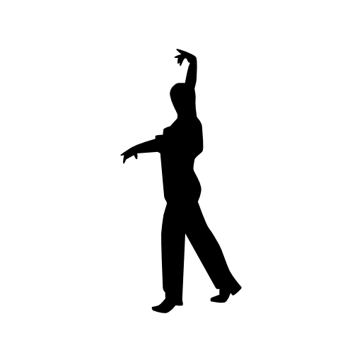 Man dancing flamenco silhouette