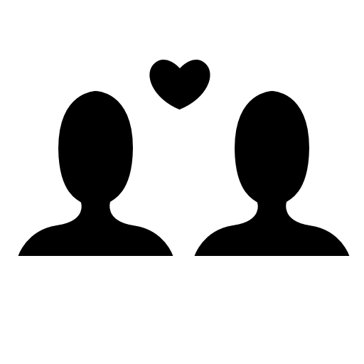 Couple in love silhouettes