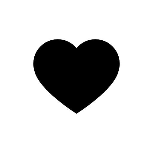 Heart black shape for valentines