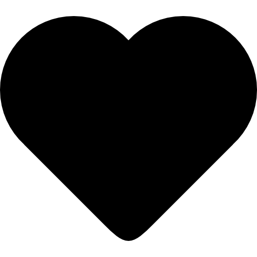 Heart solid black shape