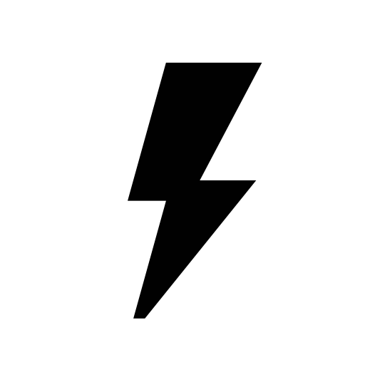 Eco energy symbol of a lightning bolt