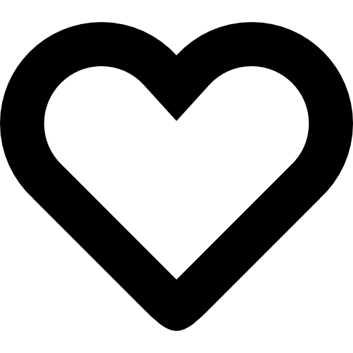 Heart shape thick outline