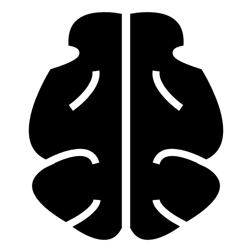 Brain black shape, IOS 7 symbol