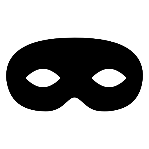 Carnival mask black rounded shape